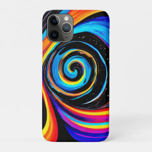 Cosmic Vortex Swirl in Neon Hues Case-Mate iPhone Hülle