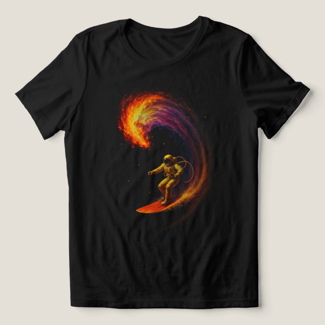 Cosmic Wave Rider Tri-Blend Shirt (Design Vorderseite)