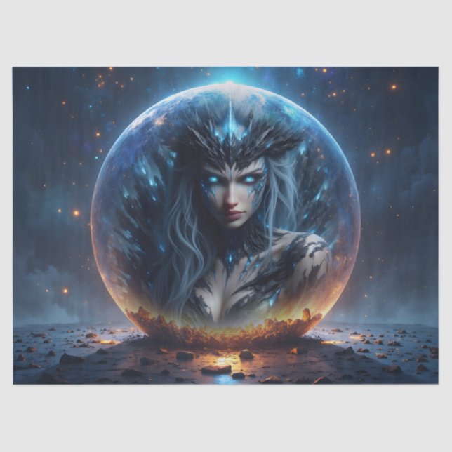 Cosmic Witch – Born from the Star Sphere. Seidenpapier (Vorderseite)