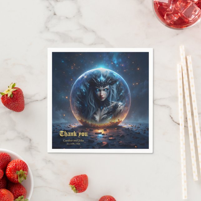 Cosmic Witch – Born from the Star Sphere.  Serviette (Beispiel)