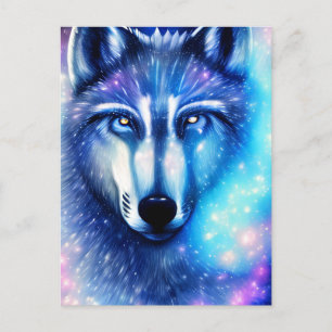 Cosmic Wolf Postcard Postkarte