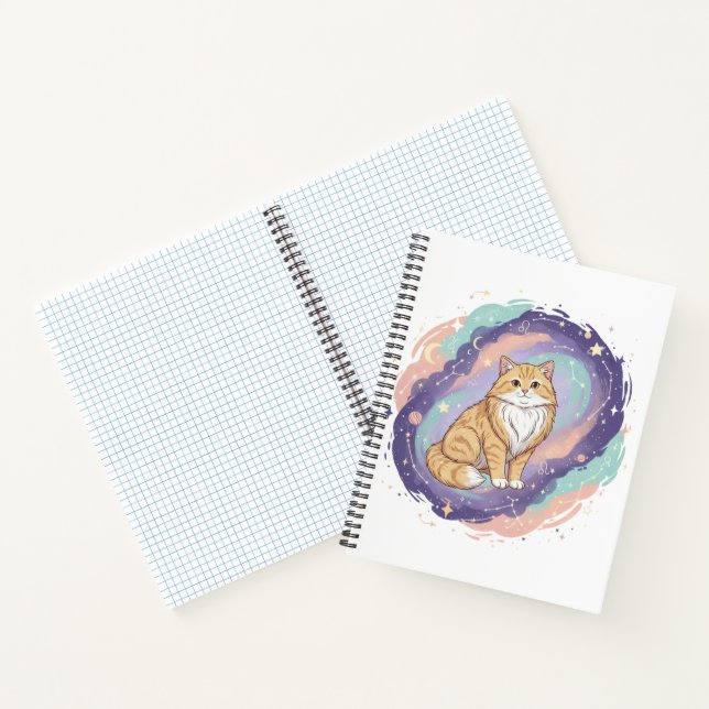 Cosmic Zodiac Cat Notebook Notizbuch (Innenseite)