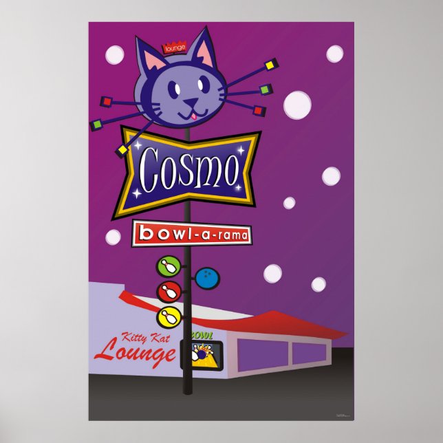 Cosmo Bowl-A-Rama-Zeichen Poster (Vorne)