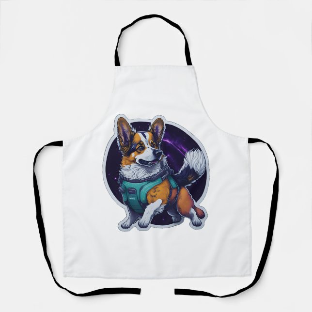 Cosmo der Spacedog Traveller Galactic Dog Schürze (Vorderseite)