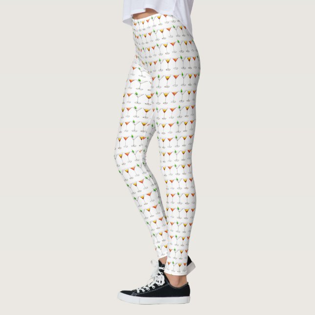Cosmo Martini Manhattan Cocktail Mixed Drinks Leggings (Links)