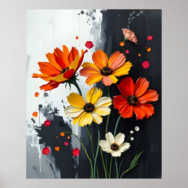 Cosmo Style Floral Poster (Vorne)