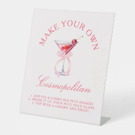 Cosmopolitan Bar Coquette Cherries Bachelorette Sockelschild