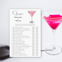 Cosmopolitan Cocktail Brautparty Schuhspiel