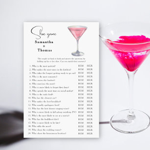Cosmopolitan Cocktail Brautparty Schuhspiel