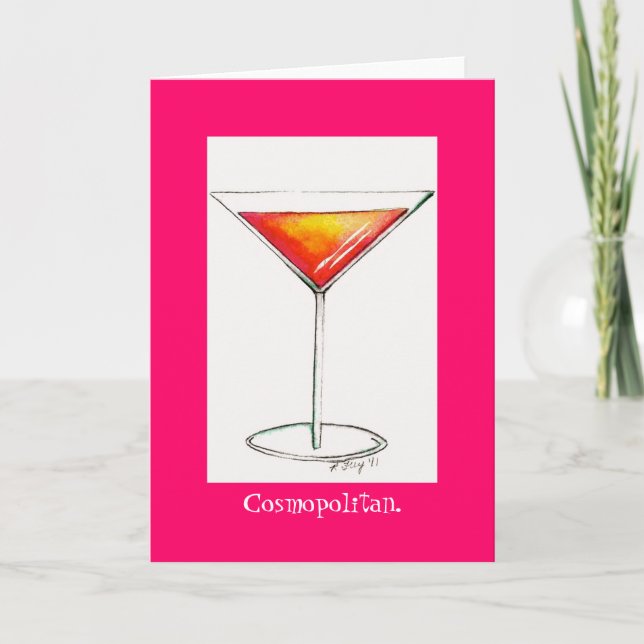 Cosmopolitan Cocktail Cocktail Cocktails NYC Notec Karte (Vorderseite)