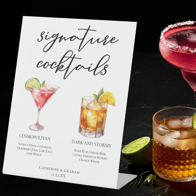 Cosmopolitan Dark Stormy Signature Cocktails Menu Sockelschild (Von Creator hochgeladen)