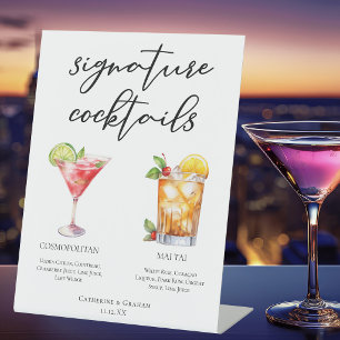 Cosmopolitan Mai Tai Signature-Cocktails-Menü Sockelschild