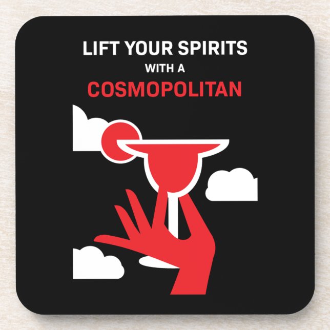 Cosmopoliter Cocktail Drink Getränkeuntersetzer (Vorderseite)