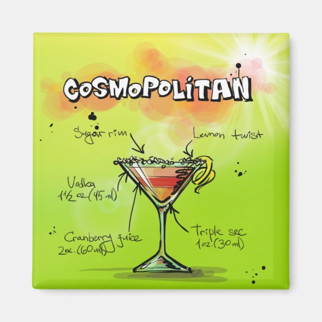 Cosmopoliter Cocktail Magnet (Vorne)
