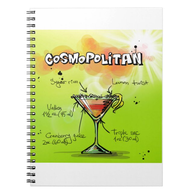 Cosmopoliter Cocktail Notizblock (Vorderseite)
