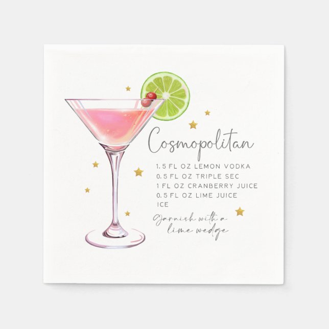 Cosmopoliter Recia Cocktail Serviette (Vorderseite)