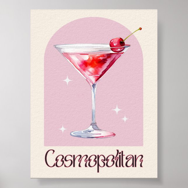 Cosmopolitische Kunstdrucke | Bar Deco Cocktail Po Poster (Vorne)
