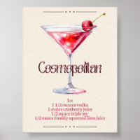Cosmopolitische Kunstdrucke | Bar Deco Cocktail Po