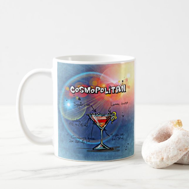Cosmopolitischer Cocktail (#2 von 12 Sets mit Reze Kaffeetasse (Mit Donut)