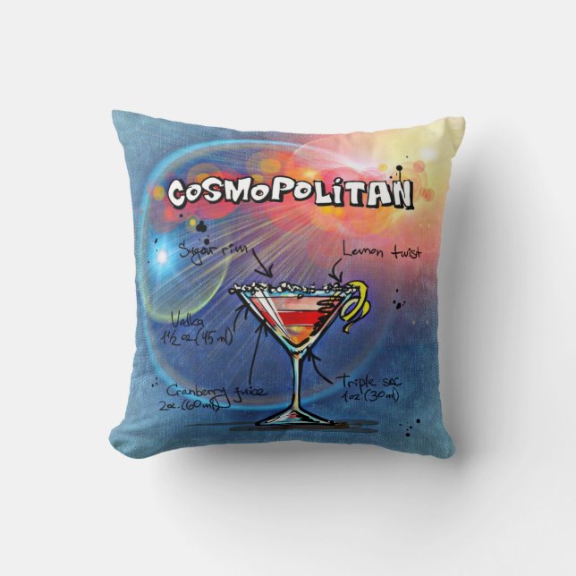 Cosmopolitischer Cocktail (#2 von 12 Sets mit Reze Kissen (Vorderseite)