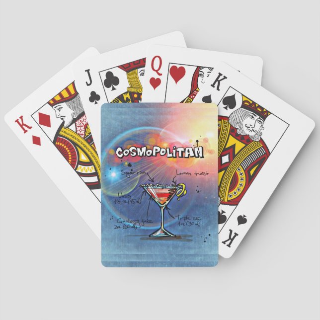 Cosmopolitischer Cocktail (#2 von 12 Sets mit Reze Spielkarten (Rückseite)