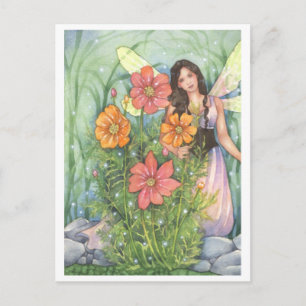 Cosmos Blume Fairy Fantasy Kunst, Dichtung und Mus Postkarte