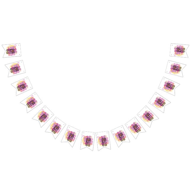 Cosmos Blume Gelber Paint Splash 60 & Still Sexy Wimpelkette (Alle)