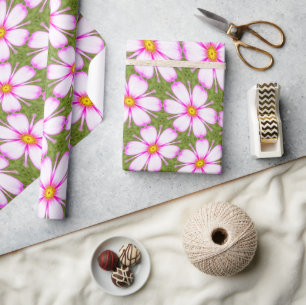 Cosmos-Blume-Muster Geschenkpapier
