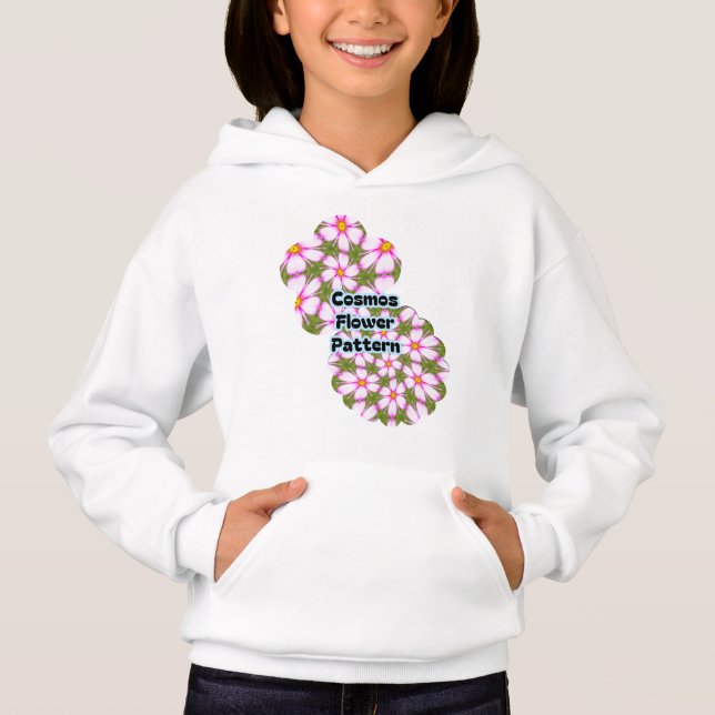 Cosmos-Blume-Muster Hoodie (Vorderseite)