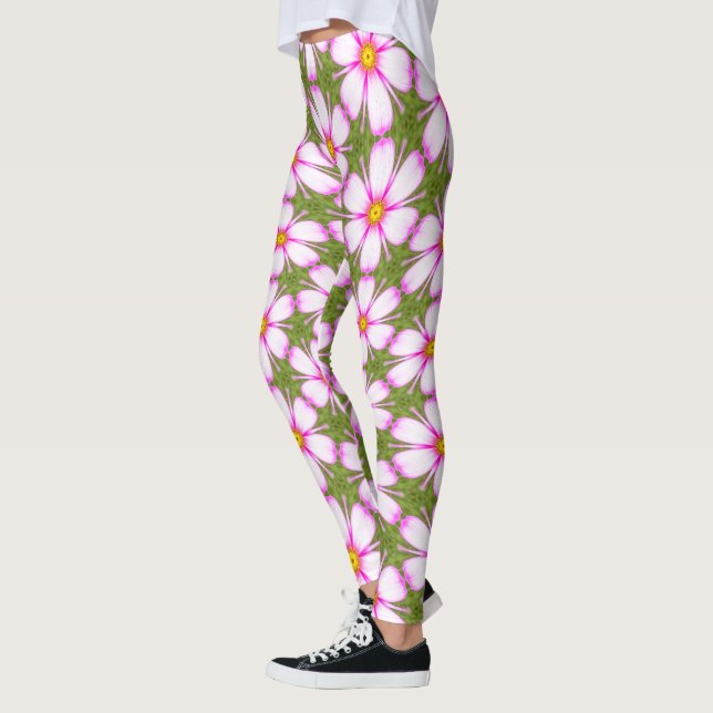 Cosmos-Blume-Muster Leggings (Links)