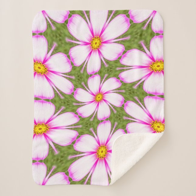 Cosmos-Blume-Muster Sherpadecke (Vorderseite)