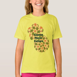 Cosmos-Blume-Muster T-Shirt