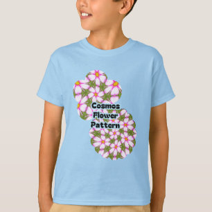 Cosmos-Blume-Muster T-Shirt