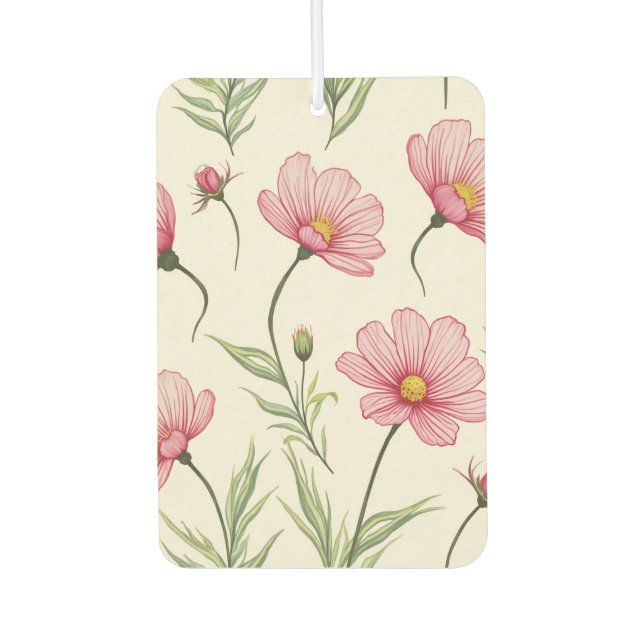 Cosmos Blume Portrait Rectangle Air Freshener Autolufterfrischer (Vorderseite)