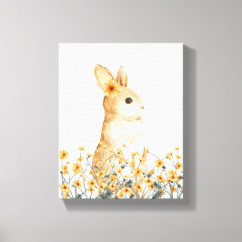 Cosmos Bunny Blume Holz Kinderzimmer Dekoration Leinwanddruck