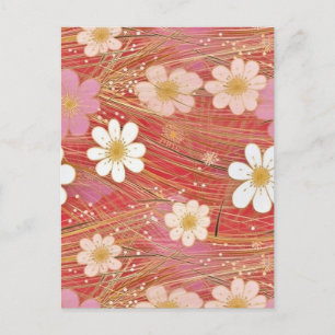 Cosmos Chiyogami Postkarte