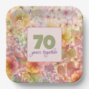 Cosmos Floral Design, 70 Jahre alt Pappteller