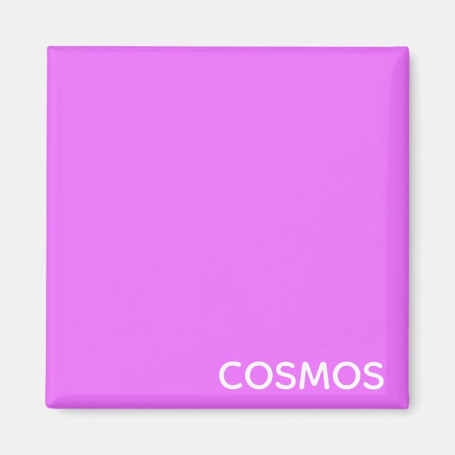 Cosmos lila Farbname Magnet (Vorne)