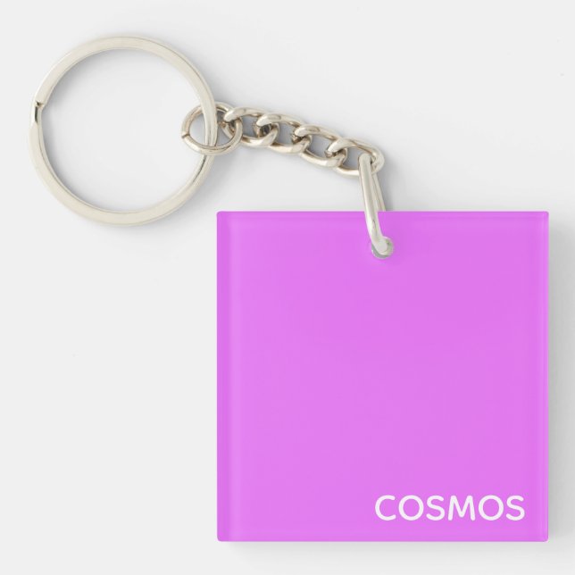 Cosmos lila Farbname Schlüsselanhänger (Vorderseite)