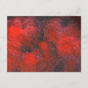 "Cosmos Red" Abstrakte Design Postkarte