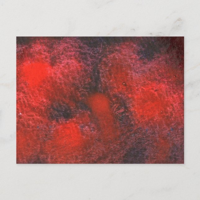 "Cosmos Red" Abstrakte Design Postkarte (Vorderseite)