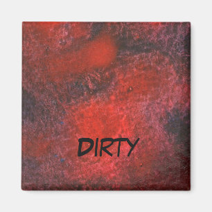 "Cosmos Red" Abstrakte Geschirrspüler Status Magne Magnet