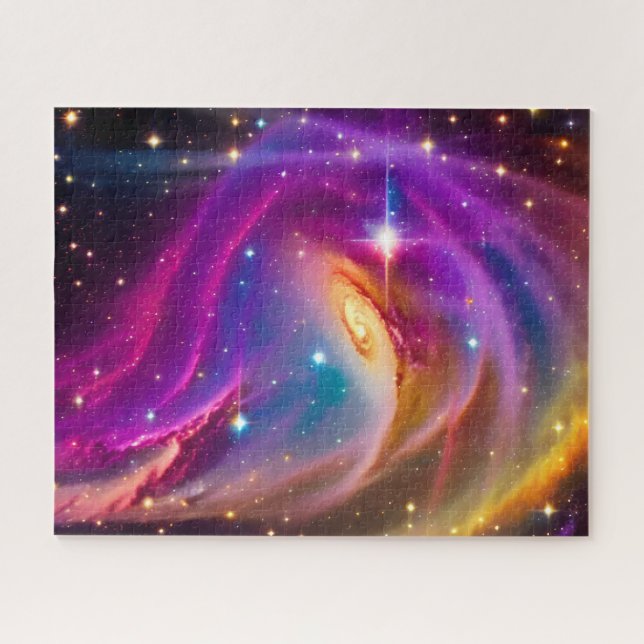 Cosmos Swirling Indigo Party Fun Event in Universe Puzzle (Horizontal)
