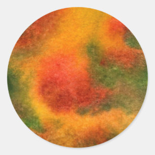 "Cosmos Yellow"-Aufkleber für abstrakte Gestaltung Runder Aufkleber