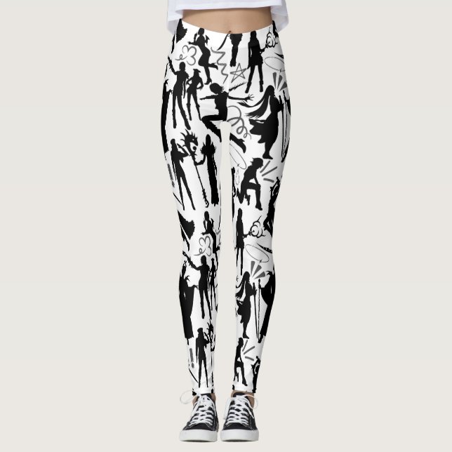 Cosplay Anime action pattern.w Kein BG Leggings (Vorderseite)