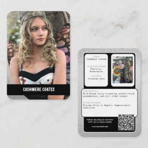 Cosplay-Charakterindividuelle Trading Cards QR-C Visitenkarte