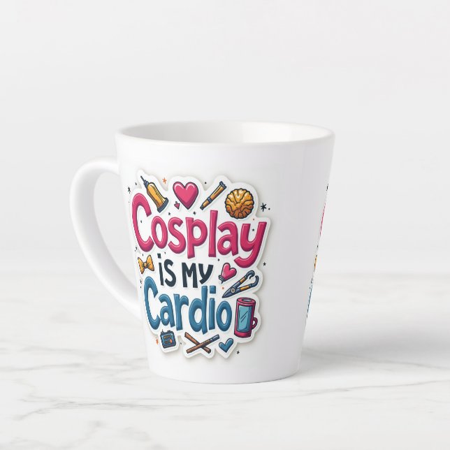 Cosplay ist mein Cardio Milchtasse (Linke Ecke)