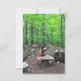 Cosplay Mad Hatter Buch Funny Dog Foto Card Dankeskarte