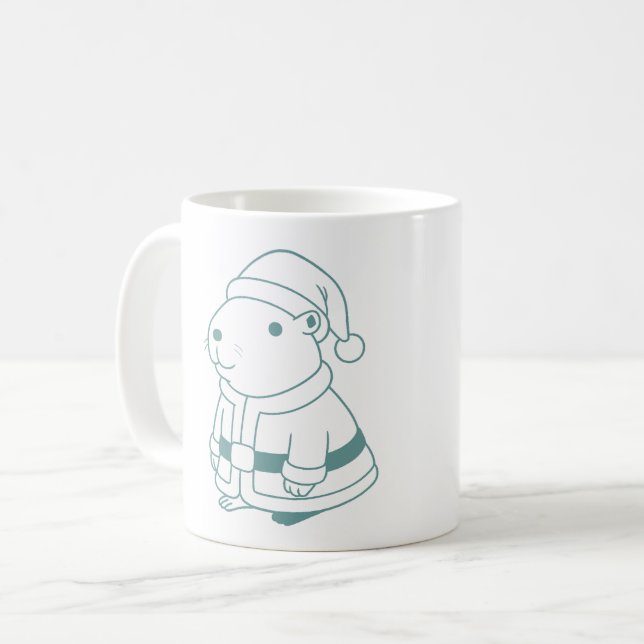 cosplay santa capybara kaffeetasse (Vorderseite Links)