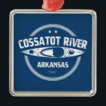 Cossatot River Arkansas Kayaking Ornament Aus Metall<br><div class="desc">Der Cossatot ist ein 120 km langer Fluss in den Landkreisen Howard,  Polk und Sevier in Arkansas,  der durch den Ouachita Nationalwald fließt und bis zum Gillham Lake emporragt.</div>